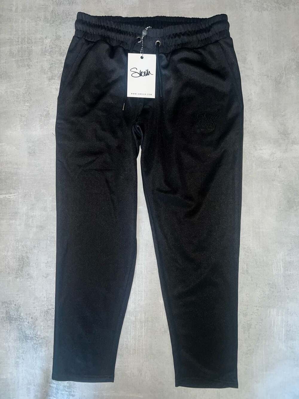 SikSilk Men's Black Fleece Jogger Sweatpants